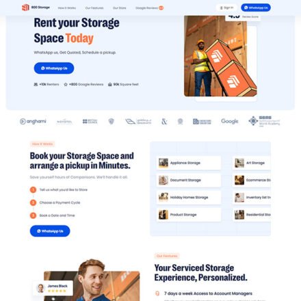 Moving & Storage Space Website