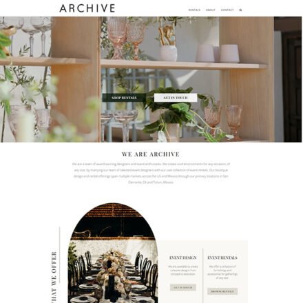 Wedding & Event Rentals Website